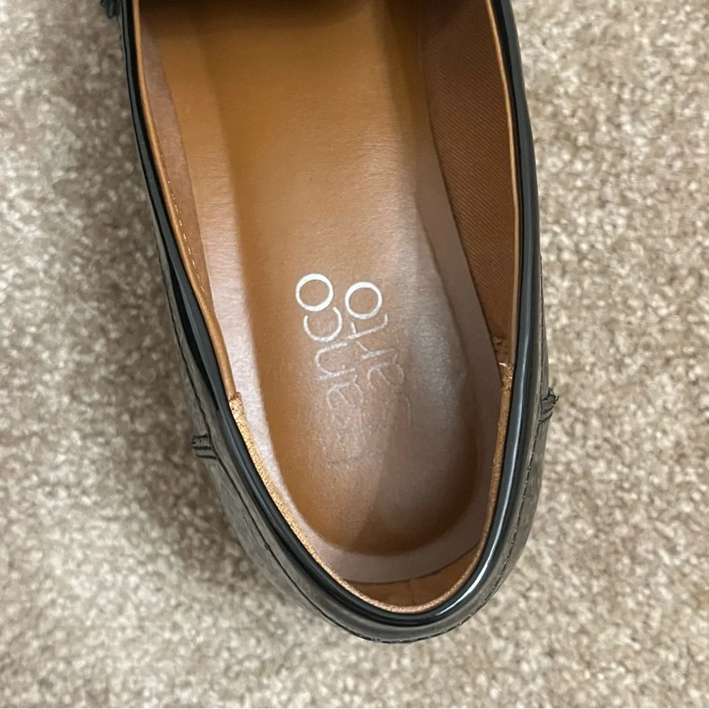 Franco Sarto Black Patent Leather Loafers
